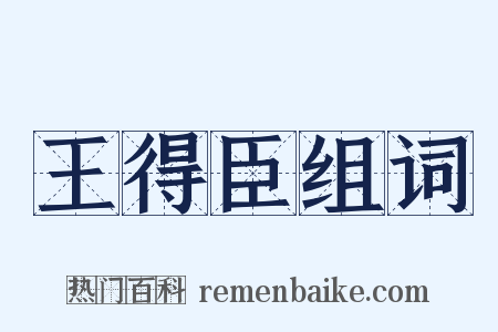 王得臣组词是什么意思的图片
